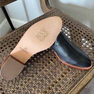 Soludos Black Leather Mules